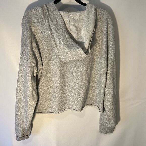 Champion Womens Cropped Gray Hoodie Sweatshirt Rainbow Size Medium - Picture 3 of 9